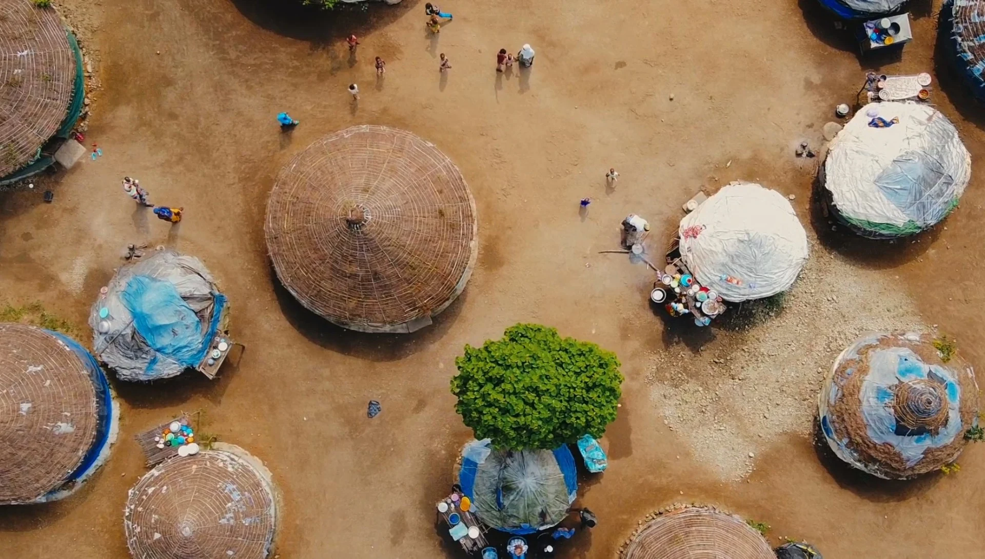 Aerial view of Nigerian village